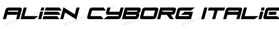 Alien Cyborg Italic字体转换